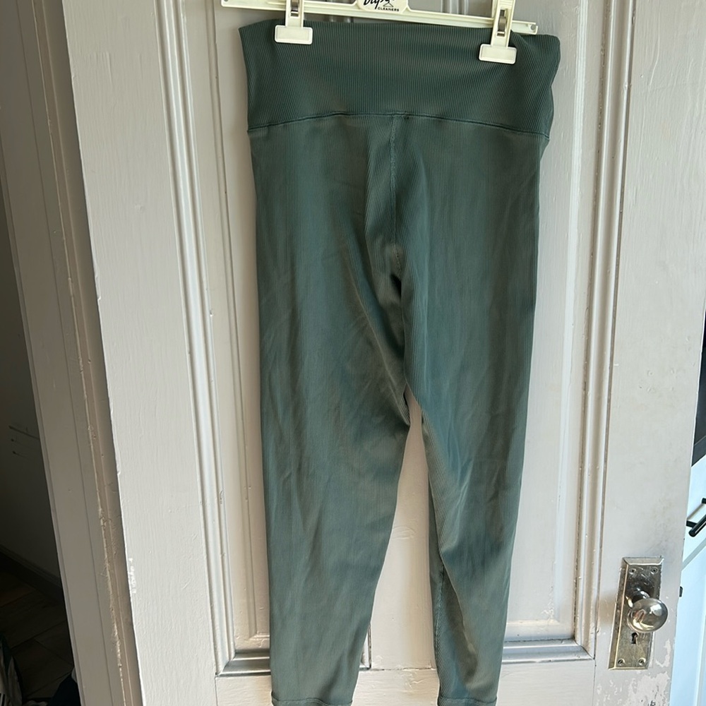 Aerie offline ribbed leggings green XL